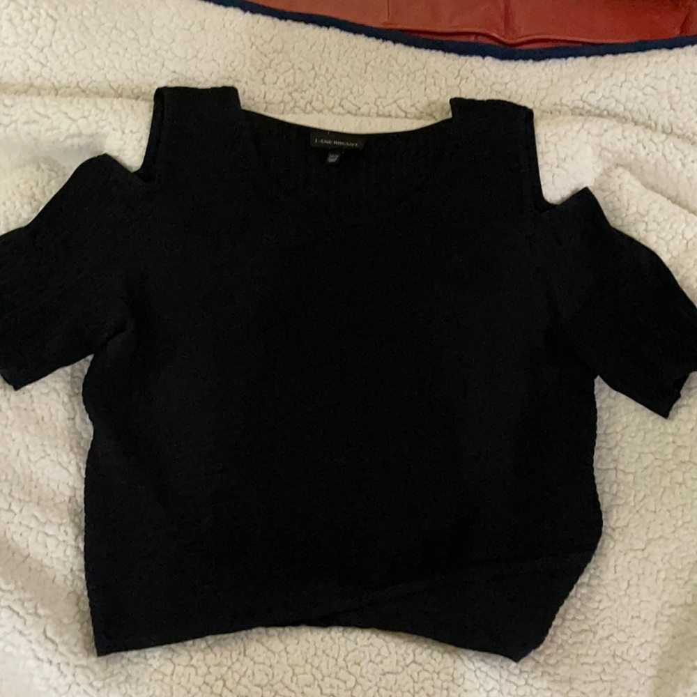Black Cold Shoulder Spring Sweater